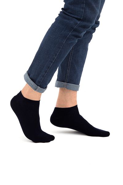 BOSAMED Men's Socks - Size 45-50, 6 Pieces, Black Large Size