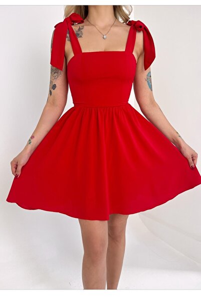 bayansepeti Kadın Pamuklu Kumaş Omuzları Bağcık Detaylı Kalın Askılı Astarlı ...