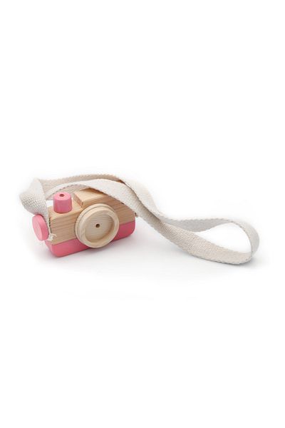 FAUMIX Handmade Natural Wood Decor Camera