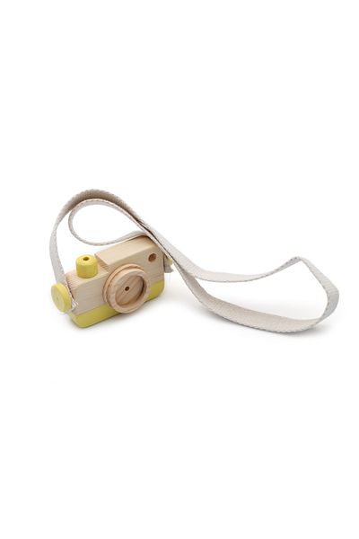 FAUMIX Handmade Natural Wood Decor Camera