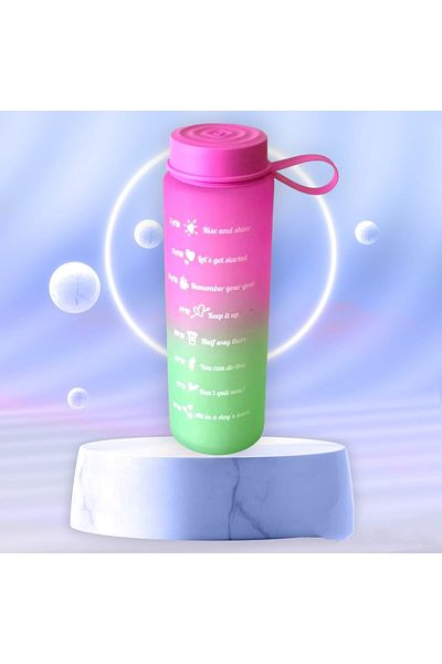 EbruliHomeArt Colored Glass Motivational Sports Water Bottle 550 Cc