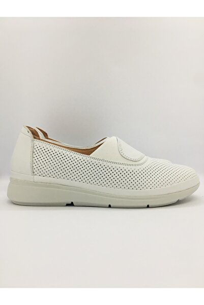 Ortopedia Deri Kadın Ayakkabı 03-4505 Beyaz