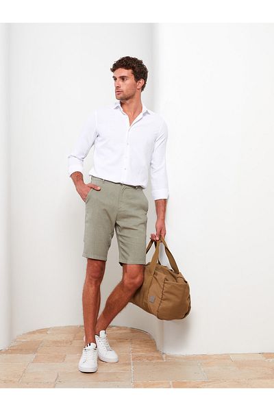 LC Waikiki Ανδρικό σορτς από λινό Slim Fit