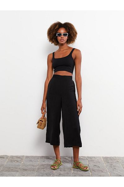 LC Waikiki Dámské ploché Capri s elastickým pasem