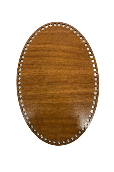 aladepo Дървена основа за кошница с овална елипса 30x20 см, орех, двустранна,...