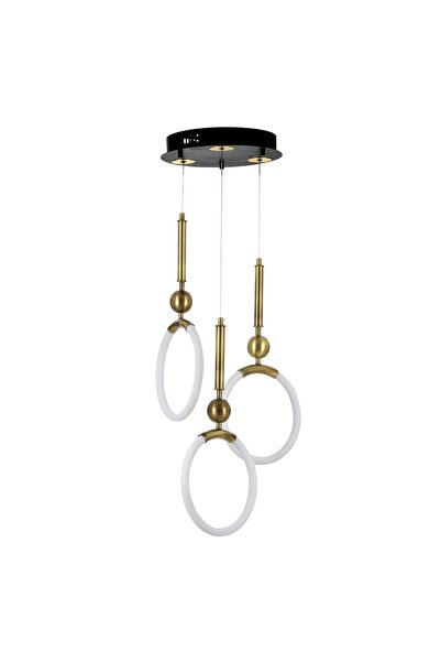 Avize çarşısı Gold Renkli, Ledli, 5li Sıralı Avize, Bs.4232-58-15