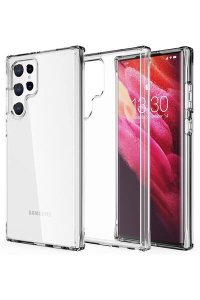 USIDE Samsung Galaxy S22 Ultra Compatible Transparent Case Soft Silicone Shockproof Transparent Cover