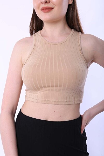 CHEISU Γυναικεία Crop Sand Report Camisole