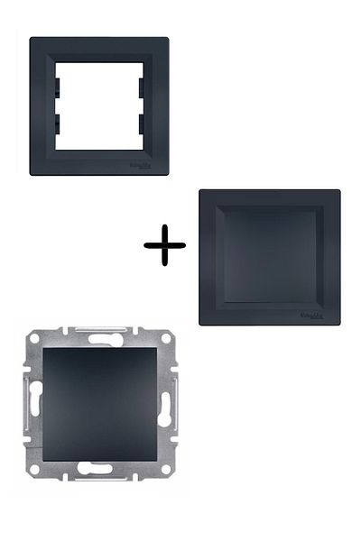 SCHNEIDER Asfora Anthracite Key - Framed Design