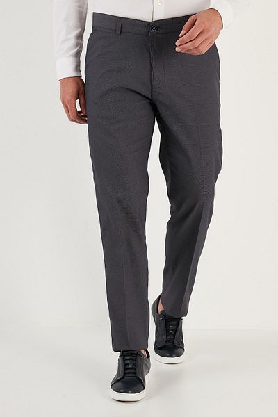 Buratti Cotton Normal Waist Regular Fit Pocket Fabric Trousers Men's Trousers