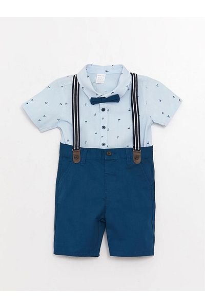 LC Waikiki Lcw Baby Short Sleeve Printed Baby Boy Set of 4