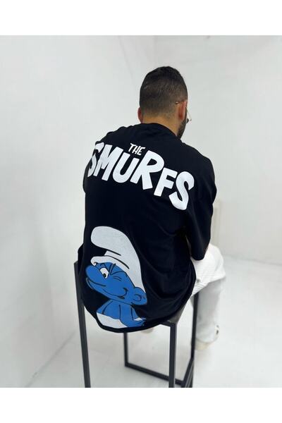 Machetta The Smurfs Printed Oversize Unisex Cotton T-shirt