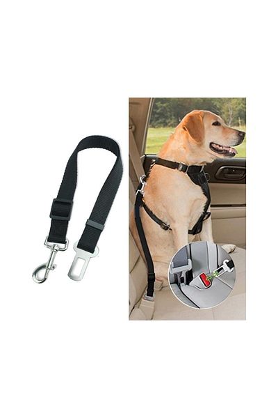 Ankaflex Dog Car Seat Safety Belt Holster Car Interior Cat Dog Belt Leash - black