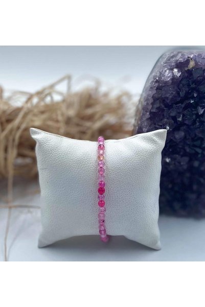 Mucize Taş Agate Natural Stone Bracelet 4 Mm Sphere Cut