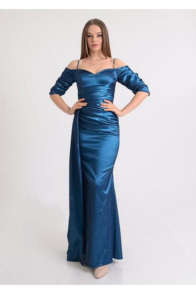 SpringStore Rochie de seară fără bretele cu mâneci scăzute