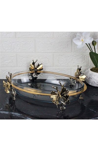 atabey home Butterfly Foot Oval Pyrex Tray