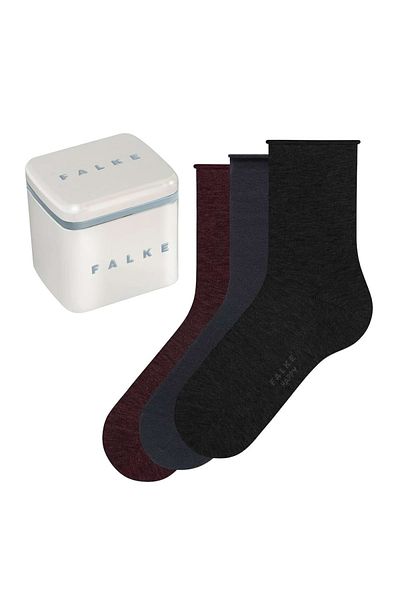 FALKE Damen Socken 3er Pack - Happy Box, Kurzsocken, Geschenkbox