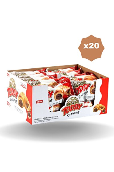 Elvan Today Kruvasan Çikolatalı 40 gr x 20 Adet