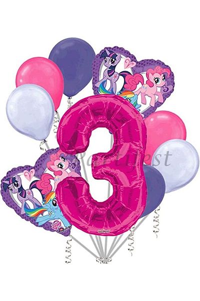 Parti Station My Little Ponny Balloon Set My Little Ponny Foil Balloon Set Concept Birthday Set 3 Year Old Balloon