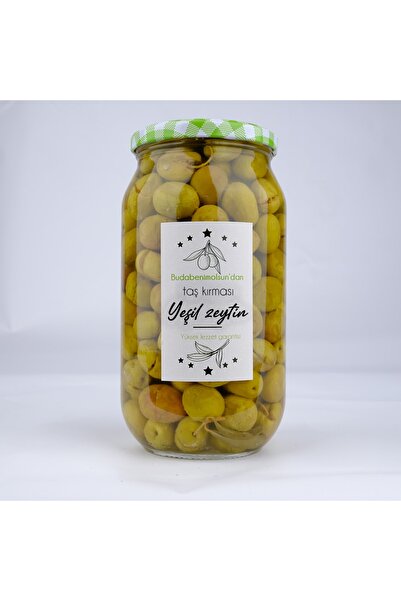budabenimolsun Yeşil Zeytin El Kırması Gaziantep Usulü Limonlu 1000cc Büyük Boy