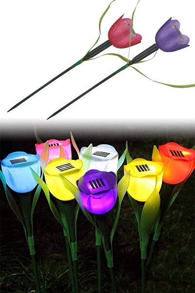 Binbirreyon Lale Güneş Enerjili Solar Aydınlatma 44cm Renkli 1 Adet Ag150
