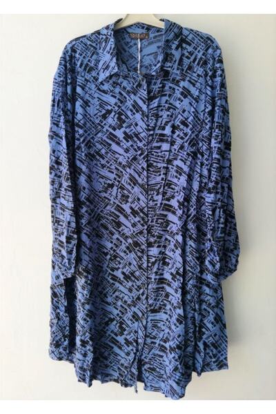 akkanatbutik Women's Large Size Patterned Shirt
