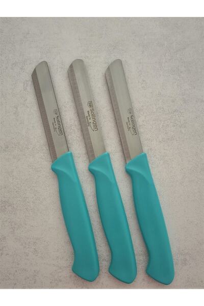 Solingen Micro Tırtıklı Sebze Doğrama Bıçağı Turkuaz 3'lü