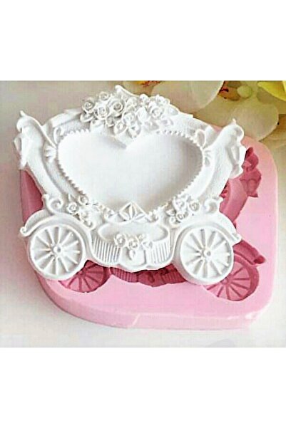 morlalem m Gül Çiçekli 11cm Fayton Çerçeve Silikon Kalıp K-214, Polyester Taş...