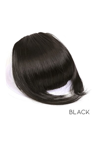 AKOLİFE Siyah Naturel Takma Perçem / Yıkanabilir Isıya Dayanıklı