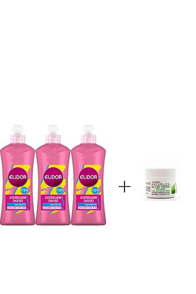 Elidor 7/24 Hour Anti-Frizz - Styling Hair Care Cream 3x Pieces + Hand Cream Gift