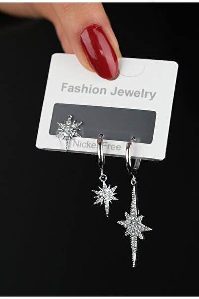 Jack Ferrero Çelik Renk Atmaz Garantli Faturalı Küpe