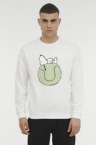 lumberjack Ανδρικό φούτερ Ml Snoopy 16snp53 2pr Ecru