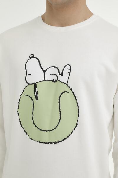 lumberjack Ανδρικό φούτερ Ml Snoopy 16snp53 2pr Ecru