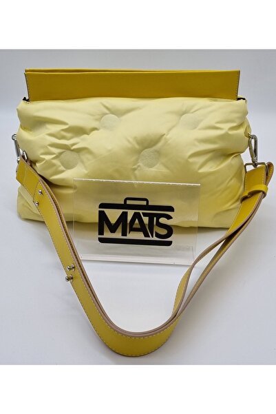 MATS ÇANTA Mats Clutch Puf Çapraz Çanta Sarı