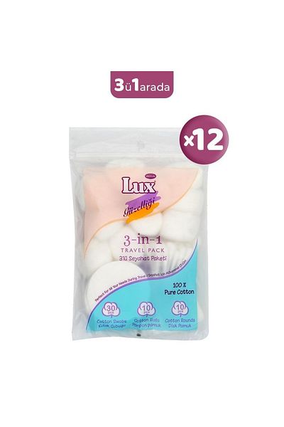 LUX 3-Piece Travel Pack x 12
