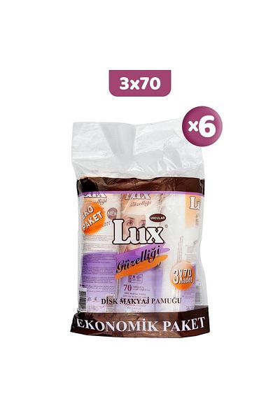 LUX 3x70 Disc Makeup Cotton - 6 pcs (eco Pack)