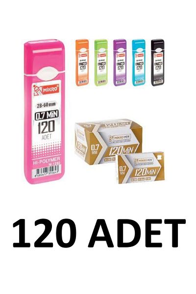 Mikro 120 Pieces Min 2b 60 Mm 120pcs Pen Tips 0.7 Mm