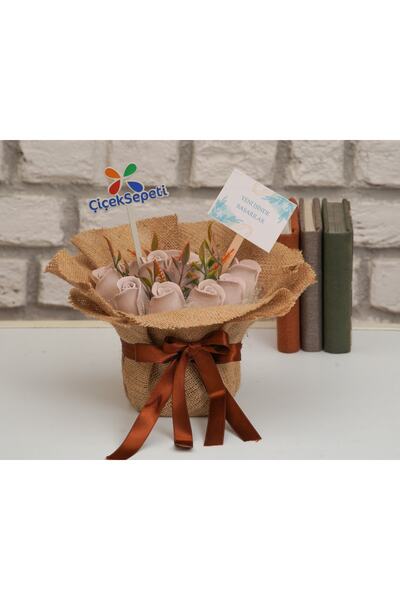 StoneGiftDesign Vizon Gonca Güllerin Zerafeti Buket Saksıda Yeni Işinde Başar...