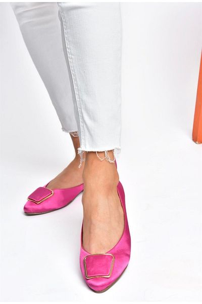 Fox Shoes P726776304 Ballerinas aus fuchsiafarbenem Satinstoff für Damen