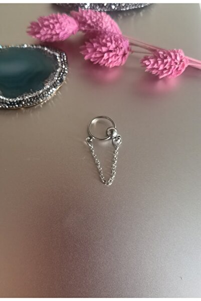 Bylin %100 Cerrahi Çelik Zincirli Helix Halka Piercing- Halka Çapı 10 Mm - 1 ...