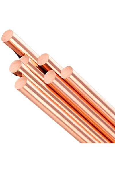 MetalDepom 40 Mm Bakır Çubuk Yuvarlak - 25 Cm