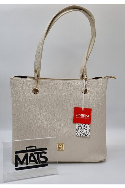 DSN Capsule Metal Beige Color Hand and Shoulder Bag