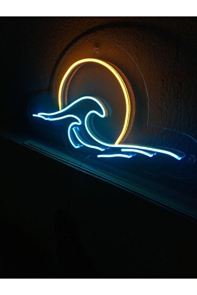 ÇAKRA Sun-waves Neon Led Tasarım Led Tablo (4mm Pleksi-60x30cm)