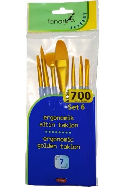 Fanart Σετ 700 Series Ergonomic Gold Taklon-6 7 τεμαχίων