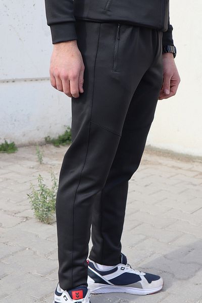 memowear Παντελόνι Unisex Slimfit Scuba με φερμουάρ στην πλάτη