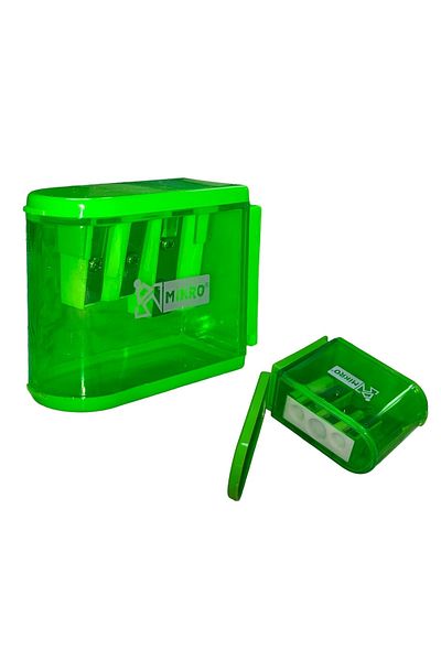 Mikro Mk-2025 Three-Eye Pencil Sharpener - Green