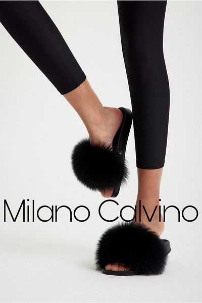 Milano Calvino Γούνινες Παντόφλες