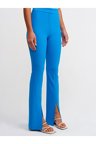 Dilvin 70318 Yırtmaç Detaylı Pantolon-saks
