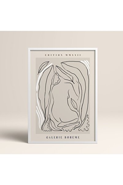 HOMEPACK Slika u belom drvenom okviru, uokviren poster, umetnički moderni zid...