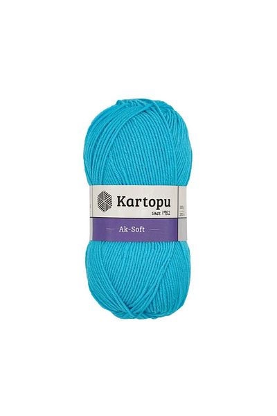 Kartopu Aksoft Light Turquoise Hand Knitting Yarn K576